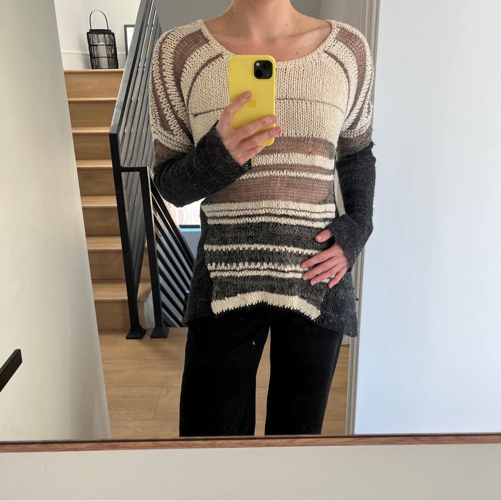 HELMUT LANG - silk knit sweater - size SMALL
